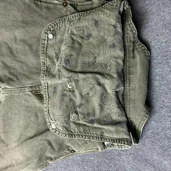 VTG Electric Kids 90s Kids Size 5 Overalls Army Green Combat Crew 100% Cotton - Picture 9 of 11